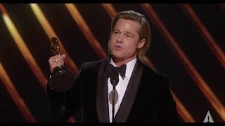 Brad Pitt Wins Best Supporting Actor [upl. by Earb]