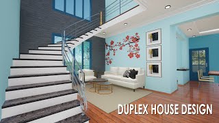 3050 feet  1500 sqft modern 5 bedroom duplex house plan as 3d home design [upl. by Ferretti]