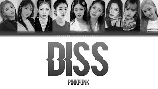 PINKPUNK  DISS if BLACKPINK debuted with 9 members Color Lyrics EngRomHan [upl. by Byrann630]