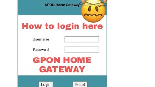 How to login on GPON Home Gateway if we are using a Nokia router [upl. by Chon]