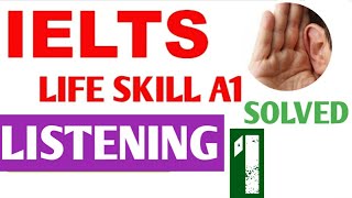 A1 Life Skills Listening  A1 Listening with Question A1 listening test 1 [upl. by Ruth]