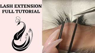 Eyelash Extensions 101  Full Tutorial on Application [upl. by Ylerebmik]