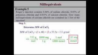 Milliequivalents Calculations [upl. by Thatcher]