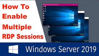 Enable multiple RDP sessions on Windows Server 2019 [upl. by Adnylg]