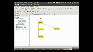 Umbrello UML Modeller  Creating State Diagram [upl. by Vachil]