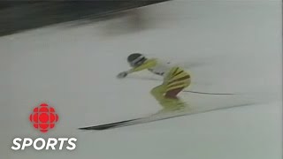 Todd Brookers Notorious Ski Crash in Kitzbuhel in 1987 [upl. by Reehsab]