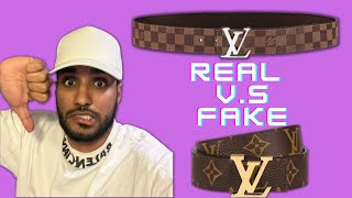 Real vs Fake Louis Vuitton  HOW TO SPOT A FAKE LOUIS VUITTON BELT [upl. by Jahdal950]