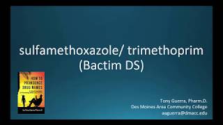 How to pronounce sulfamethoxazole  trimethoprim Bactrim DS Memorizing Pharmacology Flashcard [upl. by Ahtikal118]