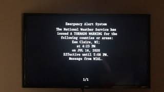 Tornado Warning w TV Alert EAS 25 [upl. by Ellesor]