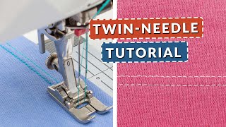 TwinNeedle Success Master Hemming Knits On A Sewing Machine [upl. by Gardy]