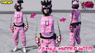 GTA 5 ONLINE HOW TO GET RACING LOGOS FEMALE MODDED OUTFITS [upl. by Karisa]