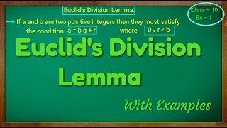 Euclids Division Lemma Class  10th [upl. by Molini]