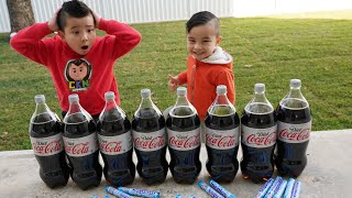 Coca Cola and Mentos Kids Experiment Fun CKN [upl. by Almeeta413]