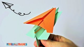 ✈️ LANZA AVIONES DE PAPEL VUELAN MUCHO CREALO EN 1 MINUTO❗CRAFT DIY [upl. by Neff]