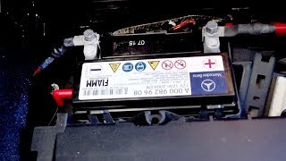 How to replace an Auxiliary battery in the Mercedes CLA250 GLA250 [upl. by Htieh]