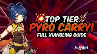 STIER PYRO CARRY Complete Xiangling Guide  Artifacts Weapons Teams amp Showcase  Genshin Impact [upl. by Arhaz203]