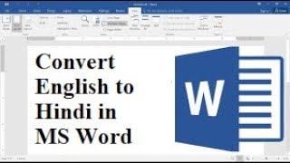 Convert English to Hindi in MS Word [upl. by Ellehcor338]