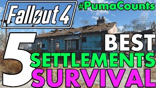 Top 5 Best Settlements for Fallout 4s Survival Mode 15 Update Guide PumaCounts [upl. by Ruperta566]