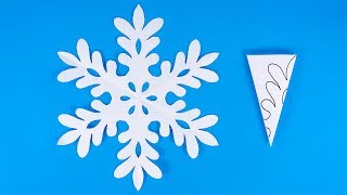 How to make a snowflake out of paper  DIY Paper Snowflakes  Christmas Decoration Ideas [upl. by Keven]