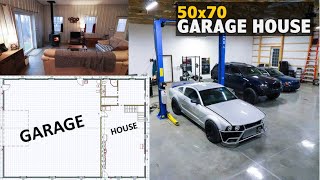 50x70 Garage House  FULL TOUR and COST Breakdown [upl. by Hallsy]