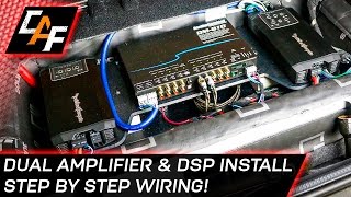 Car Audio Wiring  Dual Amplifier and DSP Install [upl. by Eduardo327]