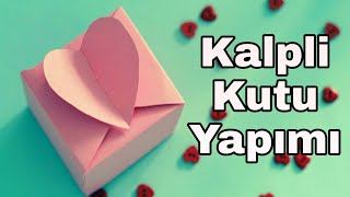 KALPLİ KUTU YAPIMI  Hediye Kutusu Yapımı  Origami Kutu Yapımı [upl. by Lorine]