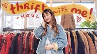 come thrifting with me in london  try on haul [upl. by Lapotin]