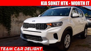 Kia Sonet HTK  Detailed Review with On Road Price  Sonet 2021  Team Car Delight [upl. by Strang366]