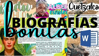 Biografías Bonitas en WordFernanda🌺💜 [upl. by Teilo]