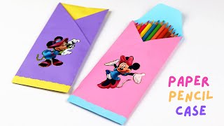 How To Make Paper Pencil Case Back To School Craft  DIY Pencil Box  DIY Folder Organizer [upl. by Cottrell]