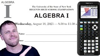 Algebra 1 Regents  August 2023 questions 1  24 [upl. by Fedak721]