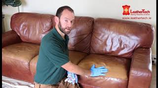 Leather Couch Cleaning and Restoration [upl. by Eveleen970]