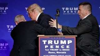 Donald Trump rushed off stage during rally in Nevada [upl. by Aneelas926]