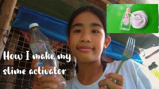 HOW I MAKE MY SLIME ACTIVATOR  BAKING SODA ACTIVATOR  PAANO GUMAWA NG SLIME  Erika slime tv [upl. by Leagiba]