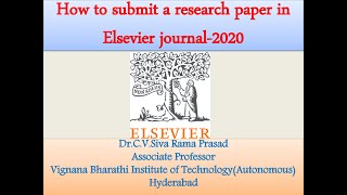 How to publish a research paper in Elsevier journal  2020 [upl. by Llemar918]