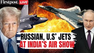 Aero India 2025 LIVE Russias Sukhoi Su57 Jet Meets US F35 Indias Air Show Bengaluru Trump [upl. by Oicanata]