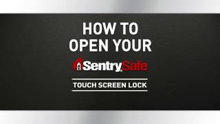 How to Open a Sentry®Safe Touch Screen Lock Fire Safe [upl. by Ennoirb]