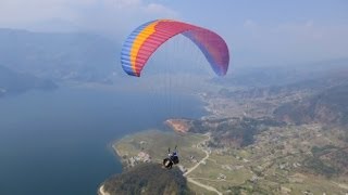 Paragliding in Pokhara Nepal [upl. by Berl395]