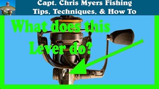 How to use a spinning reel  The Anti Reverse Button [upl. by Welton]