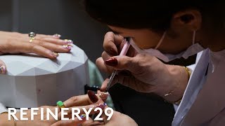 I Tried A 3Hour Japanese Manicure  Beauty With Mi  Refinery29 [upl. by Roxanna]