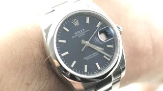 Rolex Oyster Perpetual Date 115200 Luxury Watch Review [upl. by Oznofla]