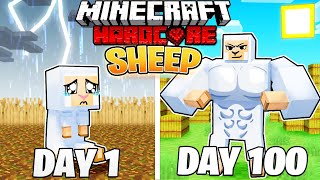 I Survived 100 Days as a SHEEP in HARDCORE Minecraft [upl. by Sherline173]