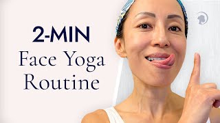 2Minute Face Yoga That Really Makes A Difference [upl. by Yajiv]