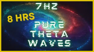 8 Hours 7hz PURE Theta Waves  CIA Hemi Sync  Sleep Meditation  Binaural Beats [upl. by Imot]