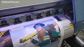 OnePrint Low Cost Small Digital Vinyl Banner Printing Machine with XP600 [upl. by Fishback503]