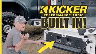 Kicker Audio System in the GMC MultiPro Tailgate overview [upl. by Virge497]