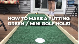 DIY How To Build A Putting Green  MiniGolf Hole At Home [upl. by Pravit]