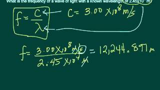 Calculating frequency of a wave [upl. by Siusan548]