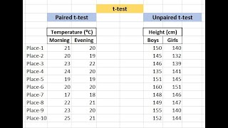 How to perform ttest in Excel [upl. by Denzil]