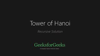 Tower of Hanoi  Recursion Problem  GeeksforGeeks [upl. by Atiuqes57]